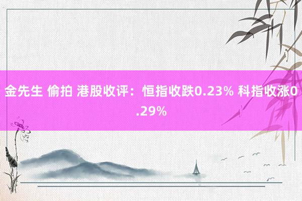 金先生 偷拍 港股收评：恒指收跌0.23% 科指收涨0.29%