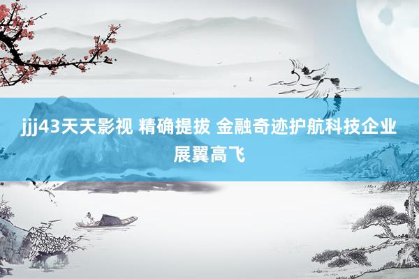 jjj43天天影视 精确提拔 金融奇迹护航科技企业展翼高飞