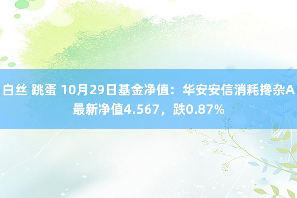 白丝 跳蛋 10月29日基金净值：华安安信消耗搀杂A最新净值4.567，跌0.87%